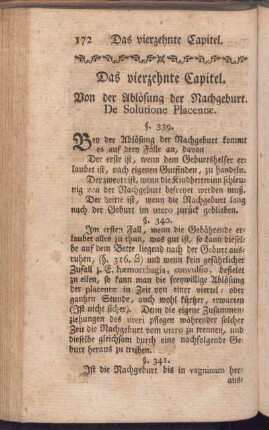 Das vierzehnte Capitel. Von der Ablösung der nachgeburt