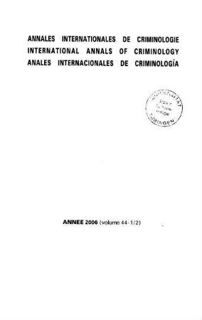 Annales internationales de criminologie