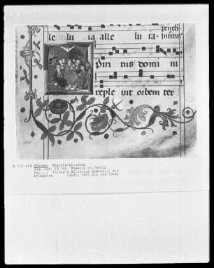 Missale de festis — Initiale S (piritus domini) mit der Ausgießung des heiligen Geistes