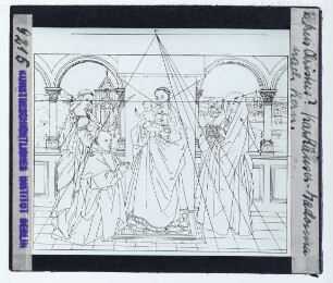 Eyck, Die Madonna mit dem Kartäuser (Jan Vos) : Perspektivkonstruktion