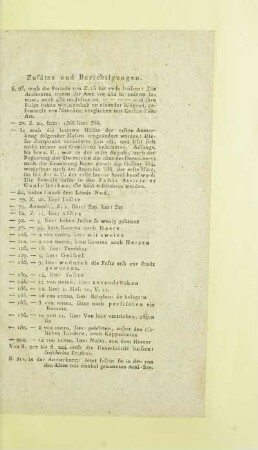 Zusätze und Berichtigungen