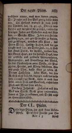 Der CL. Psalm.