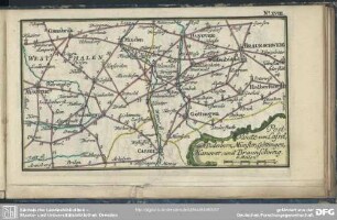 No. XVIII. Post-Route von Cassel, nach Paderborn, Münster, Göttingen, Hanover, und Braunschweig