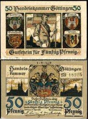 Göttingen, Handelskammer, 50 Pfennig