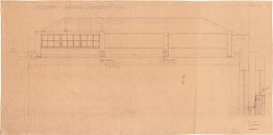 Fischer, Theodor; München - Westend, Bergmannstr.; Ledigenheim - Tagesraum (Längsschnitt)