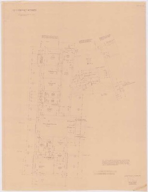 Gartenanlage Evangelische Volksschule am Burgfeld, Neviges: Schulgebäude, Verwaltungstrakt: Grundriss Erdgeschoss 1:50