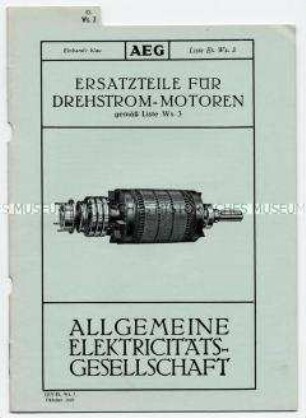Ersatzteile für Drehstrom-Motoren (O) (Liste Et.Ws.3)