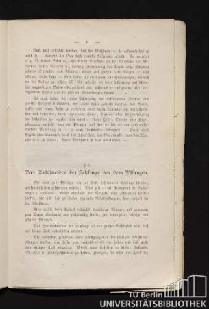 § 5. Das Beschneiden der Setzlinge vor dem Pflanzen.
