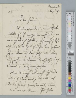 Brief an Joseph Joachim