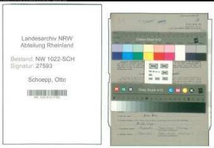 Entnazifizierung Otto Schoepp , geb. 29.09.1899 (Bahnbeamter)