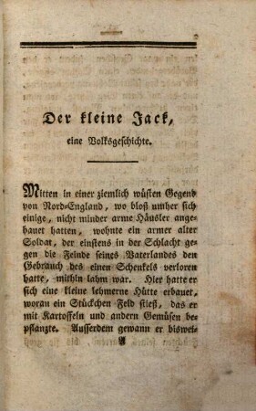 Der kleine Jack : eine Volksgeschichte