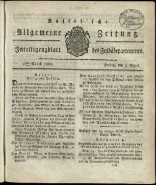 92tes Stueck, Freitag, den 3. August 1810