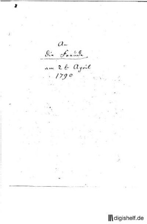 8: Brief von Maria Tugendreich geb. Fromme; Gleim, Johann Wilhelm Ludwig der Jüngere Gleim an Johann Wilhelm Ludwig Gleim