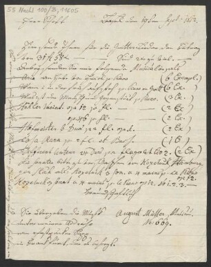 Brief an B. Schott's Söhne : 19.09.1812