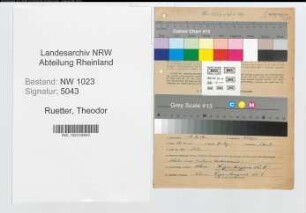 Entnazifizierung Theodor Ruetter , geb. 19.02.1906 (Angest.)