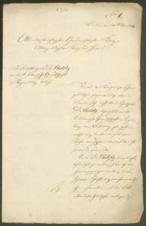 Brief von Johann Lhotsky an Bayern / Justizministerium