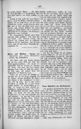 Neue Schriften zur Volkspoesie.
