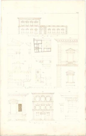 Bühlmann, Josef; Vorlagen für Publikation - Grundriss, Aufrisse, Teilansichten, Schnitte, Details