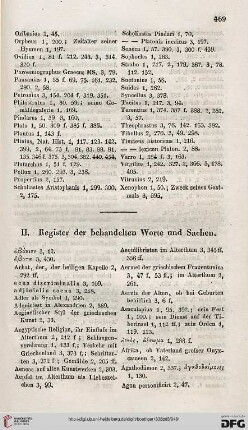 II: Register der behandelten Worte und Sachen