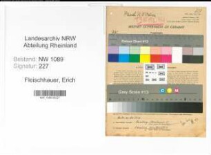 Entnazifizierung Erich Fleischhauer , geb. 22.10.1908 (Polizeibeamter)