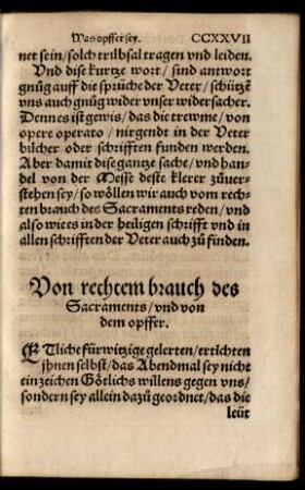 Von rechtem brauch des Sacraments/ und von dem opffer.