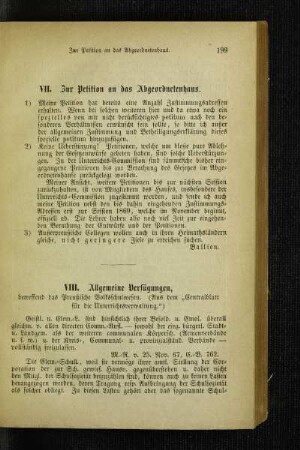 Zur Petition an das Abgeordnetenhaus