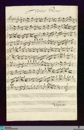 Symphonies - Mus. Hs. 1022 : orch, bc; F; CobE 15
