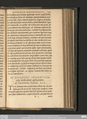 De Frequenti Cucurbitularum medicarum applicatione: ad Theodorum Zazium. XLV.