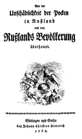 Von der Unschädlichkeit der Pocken in Rußland und von Rußlands Bevölkerung überhaupt
