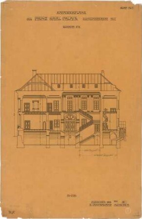 Landbauamt München; München; Prinz-Carl-Palais, Umbauten - Schnitt