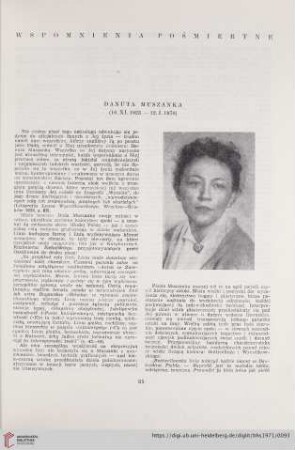 33: Danuta Muszanka : (16.XI.1923-12.I.1970)