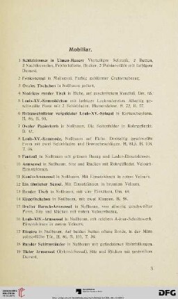Mobiliar (Nr. 1-270)