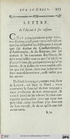 Lettre de l’auteur à ses enfans