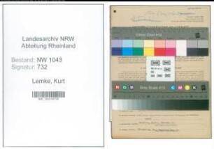 Entnazifizierung Kurt Lemke , geb. 14.06.1893 (Kaufmann)
