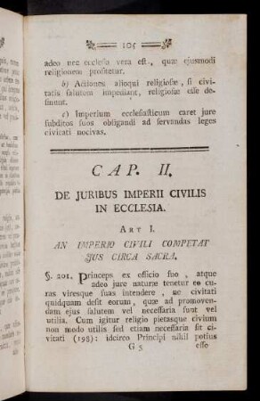 105-119, Caput II