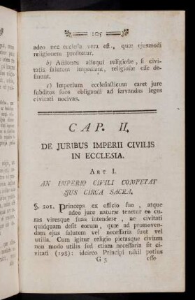 105-119, Caput II