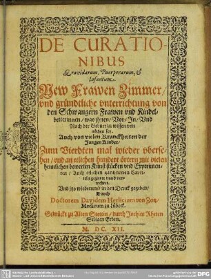 De curationibus gravidarum, puerperarum et infantum