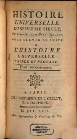 Histoire Universelle Du Seizième Siècle, 1