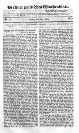No 13, 28. März 1835
