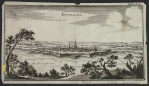 Ansicht von Theonville, Kupferstich, 1654 : Dietenhofen. - [Franckfurt a. M.] : [Merian] , [1654]. - 1 Ansicht : Kupferstich ; 30 x 16 cm +++ Auch enth. in: Topographia circuli Burgundici, das ist Beschreibung deß Burgundisch- und Niederländischen Cräises, oder der 17 Niederländischen Provintzien / durch Martin Zeillern. [Ill.: Matthäus Merian]