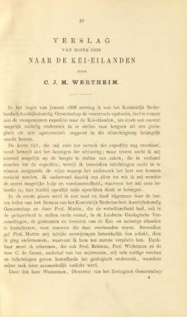 Verslag van mijne reis naar de Kei-eilanden door C. J. M. Wertheim