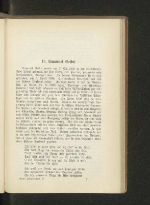 15. Emanuel Geibel.