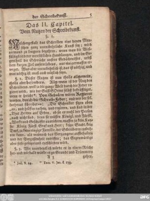 Das II. Capitel. Vom Nutzen der Schreibekunst.