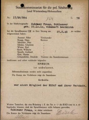 Schiener, Franz