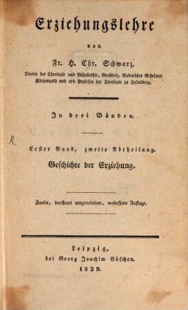 Erziehungslehre, 1,2. Geschichte der Erziehung