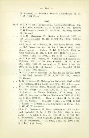 Zusätze zur Literatur von 1902