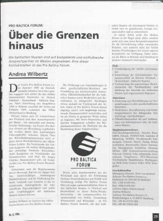Pro Baltica Forum: Über die Grenzen hinaus