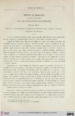 3: Récits de Dioscore exilé à Gangres sur le concile de Chalcédoine, [3] : arrivée à Constantinople; conférence doctrinale tenue devant l'empereur, expulsion de Macaire