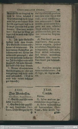XXIII. Das Abendessen