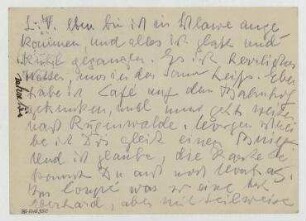 Postkarte von Elfriede Hausmann an Vera Hausmann. [Poststempel: Schlawe Land]